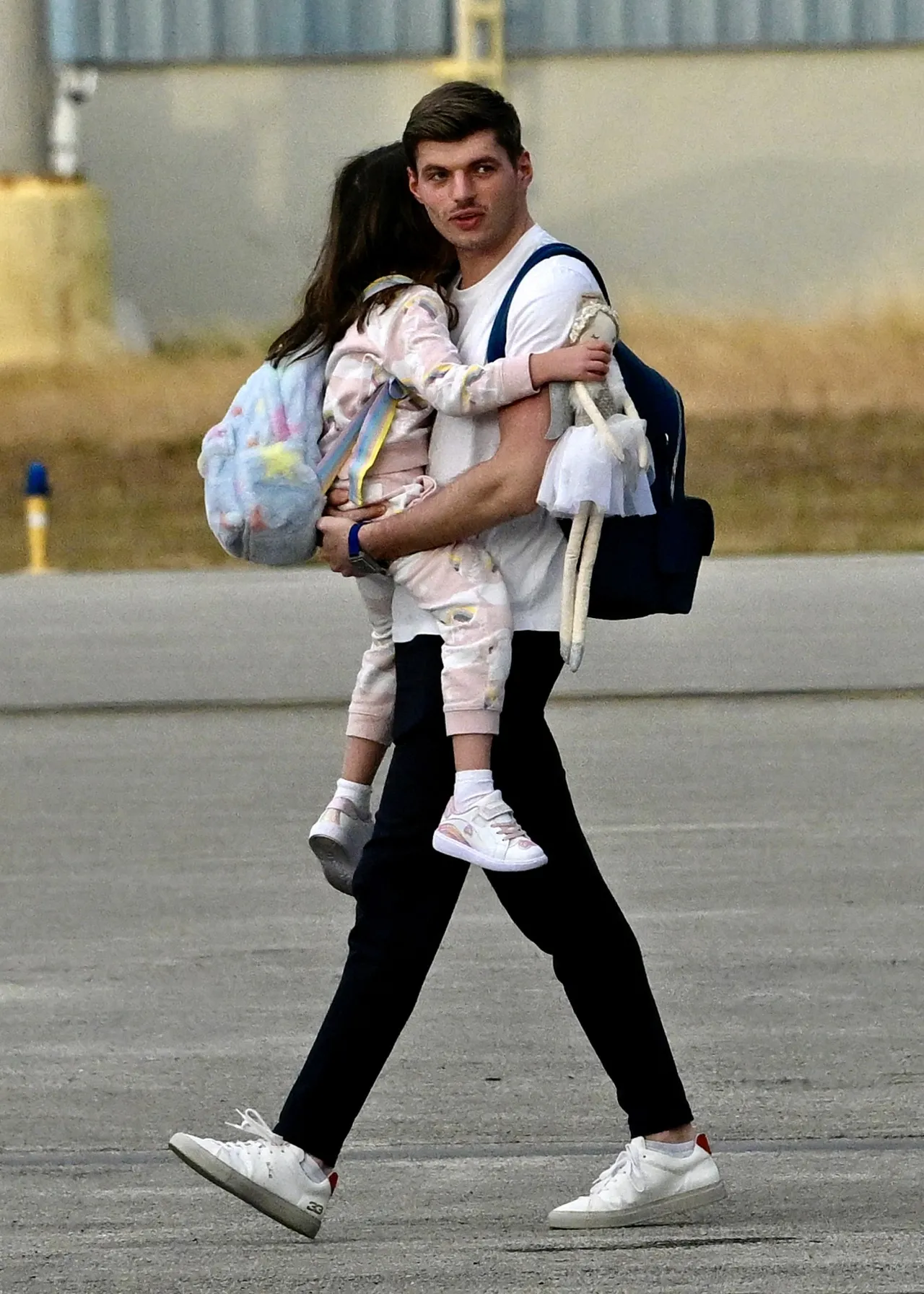 Why am I helping you?! — Max and P arriving in Miami, May 2nd