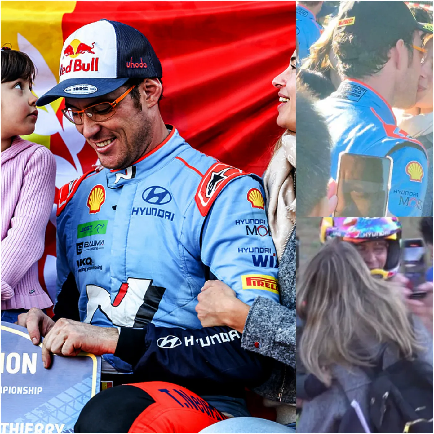 The 2024 WRC champion Thierry Neuville caused a stir on social media with his enigmatic kiss with an unidentified woman.