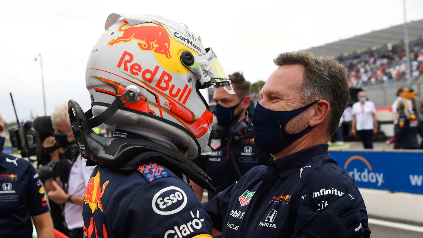 Horner calls Verstappen win 'payback for Barcelona' after Red Bull defeat  Mercedes in France | Formula 1®