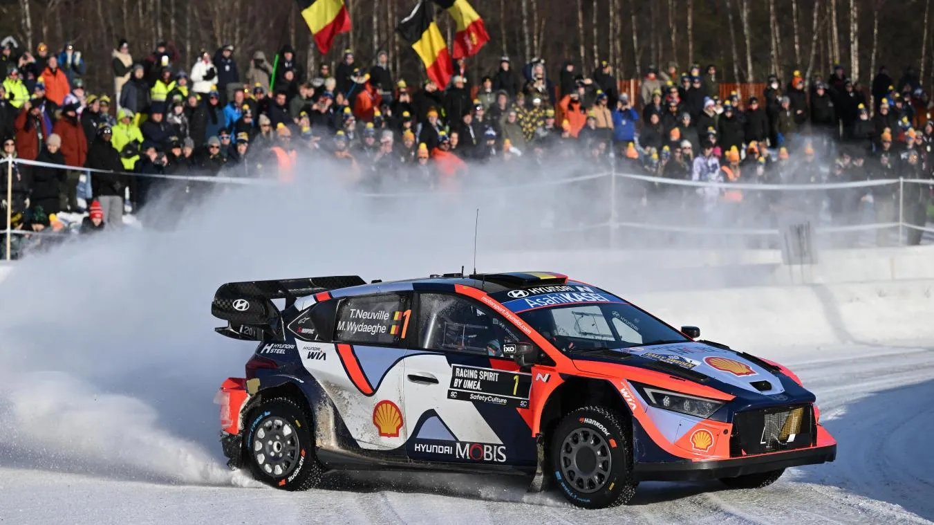 WRC Rallye Schweden: Thierry Neuville auf Platz drei – Elfyn Evans siegt -  GrenzEcho